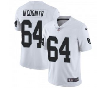 Men's Las Vegas Raiders #64 Richie Incognito Limited White Vapor Untouchable Jersey