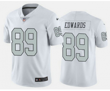 Men's Las Vegas Raiders #89 Bryan Edwards White 2020 Color Rush Stitched NFL Nike Limited Jersey