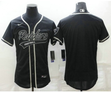 Men's Las Vegas Raiders Blank Black Stitched MLB Flex Base Nike Baseball Jersey