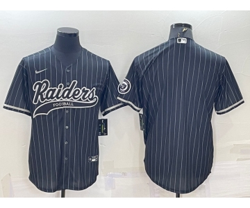 Men's Las Vegas Raiders Blank Black With Patch Cool Base Stitched Baseball Jersey