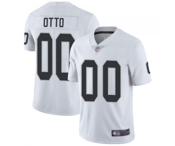 Men's Limited #00 Jim Otto White Jersey Vapor Untouchable Road Football Oakland Raiders