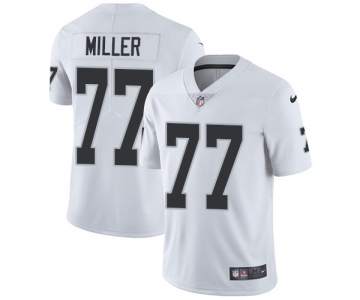 Men's Nike Raiders #77 Kolton Miller White Stitched NFL Vapor Untouchable Limited Jersey