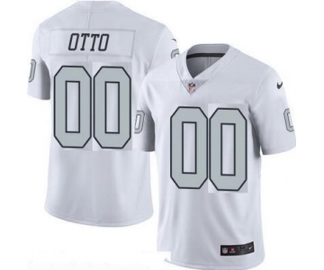 Men's Oakland Raiders #00 Jim Otto Retired White 2016 Color Rush Stitched NFL Nike Limited Jersey