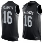 Men's Oakland Raiders 16 Jim Plunkett Nike Black Printed Player Name & Number Tank Top