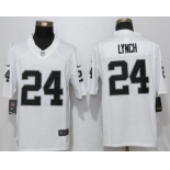 Men's Oakland Raiders #24 Marshawn Lynch White Road Stitched NFL Nike Limited Jersey