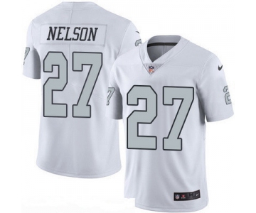 Men's Oakland Raiders #27 Reggie Nelson White 2016 Color Rush Stitched NFL Nike Limited Jersey