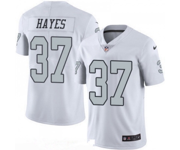 Men's Oakland Raiders #37 Lester Hayes Retired White 2016 Color Rush Stitched NFL Nike Limited Jersey