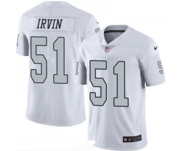 Men's Oakland Raiders #51 Bruce Irvin White 2016 Color Rush Stitched NFL Nike Limited Jersey