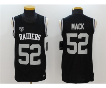 Men's Oakland Raiders #52 Khalil Mack Black Color Rush 2017 Vest Stitched NFL Nike Tank Top Jersey