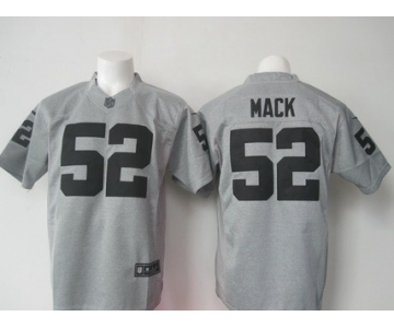 Men's Oakland Raiders #52 Khalil Mack Nike Gray Gridiron 2015 NFL Gray Limited Jersey