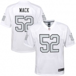 Men's Oakland Raiders #52 Khalil Mack Nike White Color Rush Game Jersey