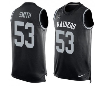 Men's Oakland Raiders 53 Malcolm Smith Nike Black Printed Player Name & Number Tank Top