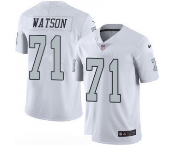 Men's Oakland Raiders #71 Menelik Watson White 2016 Color Rush Stitched NFL Nike Limited Jersey