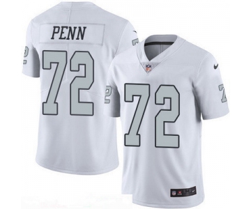 Men's Oakland Raiders #72 Donald Penn White 2016 Color Rush Stitched NFL Nike Limited Jersey