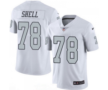 Men's Oakland Raiders #78 Art Shell Retired White 2016 Color Rush Stitched NFL Nike Limited Jersey