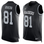 Men's Oakland Raiders 81 Mychal Rivera Nike Black Printed Player Name & Number Tank Top