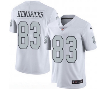 Men's Oakland Raiders #83 Ted Hendricks Retired White 2016 Color Rush Stitched NFL Nike Limited Jersey