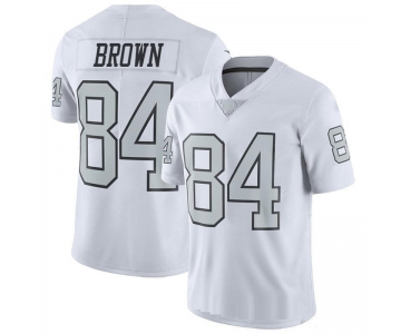 Men's Oakland Raiders 84 Antonio Brown White Color Rush Limited Jersey