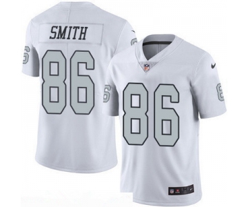 Men's Oakland Raiders #86 Lee Smith White 2016 Color Rush Stitched NFL Nike Limited Jersey