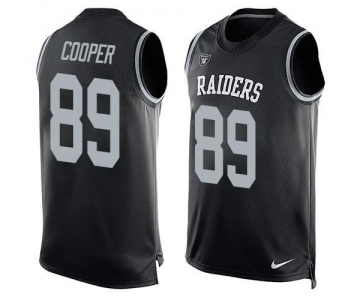 Men's Oakland Raiders #89 Amari Cooper Black Nike Tank Top Printed NFL Limited Jersey