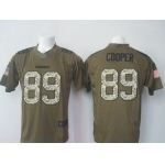 Men's Oakland Raiders #89 Amari Cooper Green Salute To Service 2015 NFL Nike Limited Jersey