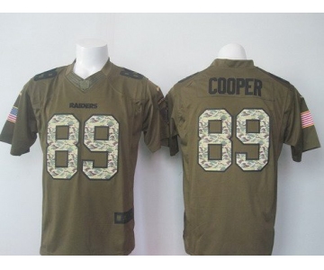 Men's Oakland Raiders #89 Amari Cooper Green Salute To Service 2015 NFL Nike Limited Jersey