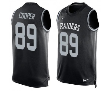 Men's Oakland Raiders 89 Amari Cooper Nike Black Printed Player Name & Number Tank Top