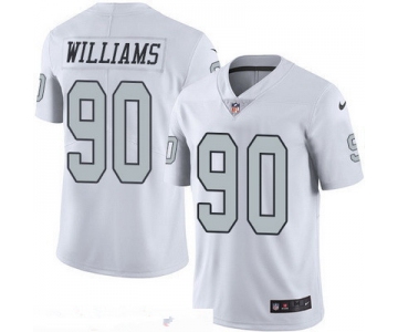 Men's Oakland Raiders #90 Dan Williams White 2016 Color Rush Stitched NFL Nike Limited Jersey