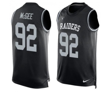 Men's Oakland Raiders 92 Stacy McGee Nike Black Printed Player Name & Number Tank Top