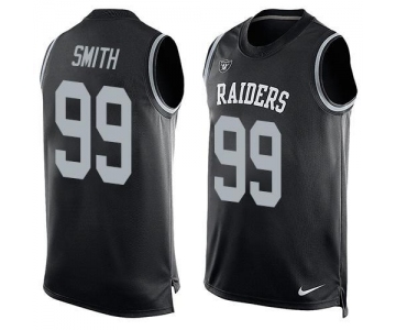 Men's Oakland Raiders 99 Aldon Smith Nike Black Printed Player Name & Number Tank Top