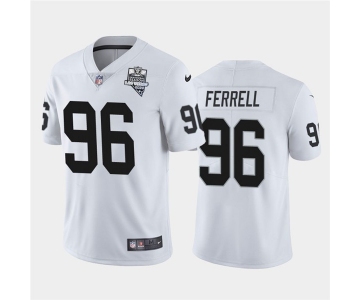 Nike Las Vegas Raiders 96 Clelin Ferrell White 2020 Inaugural Season Vapor Untouchable Limited Jersey