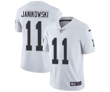 Nike Oakland Raiders #11 Sebastian Janikowski White Men's Stitched NFL Vapor Untouchable Limited Jersey