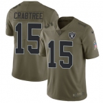 Nike Oakland Raiders #15 Michael Crabtree Olive Men's Stitched NFL Limited 2017 Salute To Service Jersey