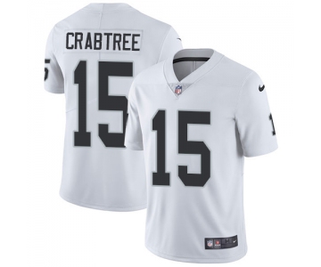 Nike Oakland Raiders #15 Michael Crabtree White Men's Stitched NFL Vapor Untouchable Limited Jersey