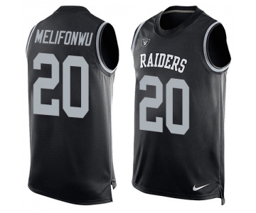 Nike Oakland Raiders #20 Obi Melifonwu Black Team Color Men's Stitched NFL Limited Tank Top Jersey