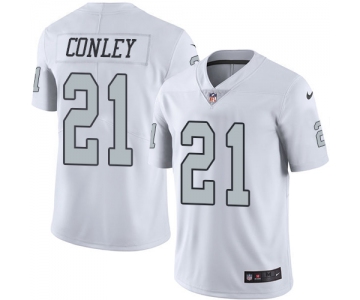 Nike Oakland Raiders #21 Gareon Conley White Men's Stitched NFL Limited Rush Jersey