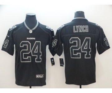 Nike Oakland Raiders #24 Marshawn Lynch Black Shadow Legend Limited Jersey