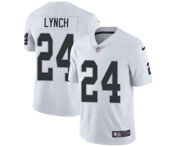 Nike Oakland Raiders #24 Marshawn Lynch White Men's Stitched NFL Vapor Untouchable Limited Jersey