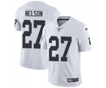 Nike Oakland Raiders #27 Reggie Nelson White Men's Stitched NFL Vapor Untouchable Limited Jersey