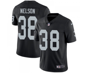 Nike Oakland Raiders #38 Nick Nelson Black Team Color Men's Stitched NFL Vapor Untouchable Limited Jersey