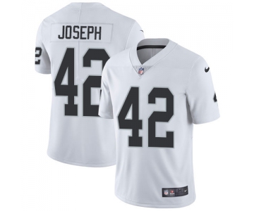 Nike Oakland Raiders #42 Karl Joseph White Men's Stitched NFL Vapor Untouchable Limited Jersey