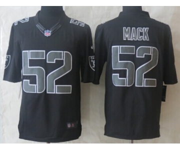 Nike Oakland Raiders #52 Khalil Mack Black Impact Limited Jersey