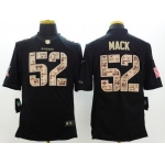 Nike Oakland Raiders #52 Khalil Mack Salute to Service Black Limited Jersey