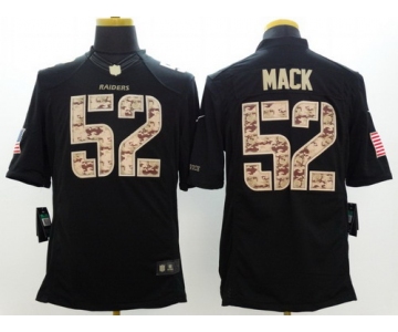 Nike Oakland Raiders #52 Khalil Mack Salute to Service Black Limited Jersey