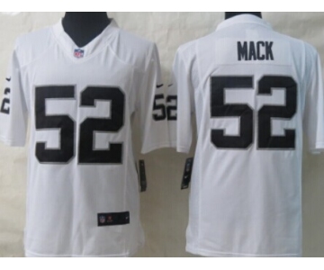 Nike Oakland Raiders #52 Khalil Mack White Limited Jersey