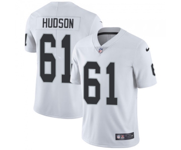 Nike Oakland Raiders #61 Rodney Hudson White Men's Stitched NFL Vapor Untouchable Limited Jersey