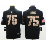 Nike Oakland Raiders #75 Howie Long Salute to Service Black Limited Jersey