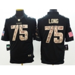 Nike Oakland Raiders #75 Howie Long Salute to Service Black Limited Jersey