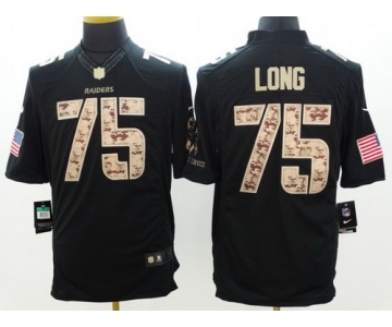 Nike Oakland Raiders #75 Howie Long Salute to Service Black Limited Jersey