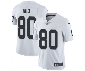 Nike Oakland Raiders #80 Jerry Rice White Men's Stitched NFL Vapor Untouchable Limited Jersey